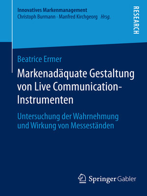 cover image of Markenadäquate Gestaltung von Live Communication-Instrumenten